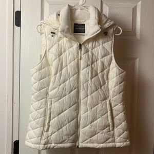 NWOT white hooded vest